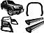 Kit Quebra Mato Estribo Personalizado Santo Antônio H3 Ranger 97/12 Preto - Imagem 1