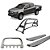 Kit Quebra Mato_estribo chapa_'santo ant' S10 12/20 Cromado - Imagem 1