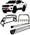 Kit Quebra Mato Estribo Plataforma Santo Antônio H2 Hilux 16/20 Cromado - Imagem 1