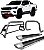 Kit Quebra Mato Estribo Personalizado Santo Antônio H2 Hilux 16/20 Cromado - Imagem 1