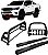 Kit Quebra Mato Estribo Oval Santo Antônio H2 Hilux 16/20 Preto - Imagem 1