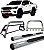 Kit Quebra Mato Estribo Oval Santo Antônio H2 Hilux 16/20 Cromado - Imagem 1