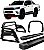 Kit Quebra Mato Estribo Plataforma Santo Antônio H3 Hilux 16/20 Preto - Imagem 1