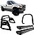 Kit Quebra Mato Estribo Santo Antônio H3 F250 C/Simples Preto - Imagem 1
