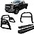 Kit Quebra Mato Estribo Plataforma Santo Antônio H3 F250 C Duplo Preto - Imagem 1