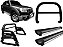 Kit Quebra Mato Estribo Personalizado Santo Antônio H3 Ranger 97/12 Preto - Imagem 1