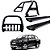 Kit Quebra Mato Estribo Personalizado Santo Antônio Amarok CD Preto - Imagem 1