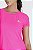 T-Shirt Fitness Feminina Abertura Lateral Rosa Neon Epulari - Imagem 2