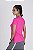 T-Shirt Fitness Feminina Abertura Lateral Rosa Neon Epulari - Imagem 3