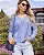 Blusa Tricot Decote V Tranças Azul Mullet - Imagem 1