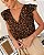 Blusa Animal Print Com Transpasse Doce Flor - Imagem 1