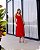 Vestido Vermelho Midi Linho Decote Assimétrico Nuxx - Imagem 1