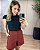 Blusa Manga Curta Detalhes Renda Donna Ritz - Imagem 4