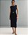 Vestido Midi Alfaiataria Com Pespontado Com Cinto - Imagem 1