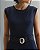 Vestido Midi Alfaiataria Com Pespontado Com Cinto - Imagem 2