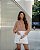 Blusa Decote V Com Jabots E Abotoamento Doce Flor - Imagem 1