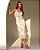 Vestido Midi Floral Com Jabots No Decote Doce Flor - Imagem 8
