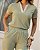 Conjunto Moletinho Blusa Decote Em V Com Detalhes Em Vivo Bicolor Nuxx - Imagem 2