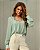 Blusa Chiffon Alto Relevo Amarração Gola Doce Flor - Imagem 3