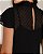 Blusa Chiffon Alto Relevo Mangas Curtas Doce Flor - Imagem 2