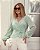 Blusa Manga Longa Transpasse Bordado Donna Ritz - Imagem 1