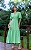 Vestido Midi Em Crepe Decote V Manga Curta - Imagem 1
