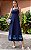 Vestido Midi Em Tricoline Decote Quadrado e Alças Largas - Imagem 1