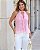 Blusa Cavada Gola Alta Com Jabots Frontal - Imagem 1