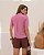 Blusa Mangas Curtas Com Transpasse E Pregas Doce Flor - Imagem 5