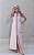 Vestido Midi Alfaiataria Com Decote V Com Fenda Frontal - Imagem 1