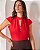 Blusa Em Crepe Decote Vazado Com Botões Milalai - Imagem 15