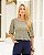 Blusa Em Chiffon Bordado Com Elástico Cintura Doce Flor - Imagem 1