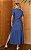 Vestido Midi Viscose Manga Princesa E Fenda Lateral - Imagem 2