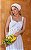 Vestido Midi Linho Decote Coração Com Listras - Imagem 5