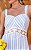 Vestido Midi Linho Decote Coração Com Listras - Imagem 3
