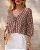 Blusa Em Chiffon Bordado Com Manga 3/4 Doce Flor - Imagem 2