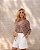 Blusa Em Chiffon Bordado Com Manga 3/4 Doce Flor - Imagem 1