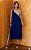 Vestido Midi Canelado Bicolor Com Fenda Lateral - Imagem 1