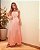 Vestido Longo Amplo Com Cinto Elástico E Aviamento Dourado Donna Ritz - Imagem 2