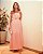 Vestido Longo Amplo Com Cinto Elástico E Aviamento Dourado Donna Ritz - Imagem 1