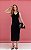 Vestido Midi Bicolor Malha Canelada - Imagem 1