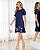 Vestido Curto Em Crepe Com Bordado - Imagem 1