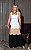 Vestido Midi Alfaiataria Tricolor Decote Quadrado - Imagem 1