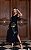 Vestido Midi Em Crepe Bordado Com Fenda Lateral - Imagem 1
