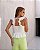 Blusa Regata Babados Em Chiffon Jacquard Doce Flor - Imagem 5