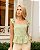 Blusa Regata Babados Em Chiffon Jacquard Doce Flor - Imagem 9