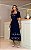 Vestido Midi Em Viscose Decote Quadrado - Imagem 1