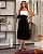Vestido Midi Em Viscose Decote Reto - Imagem 3