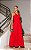 Vestido Midi Alfaiataria Decote V Alças Trançadas - Imagem 1