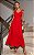Vestido Midi Alfaiataria Decote V Com Laço - Imagem 1